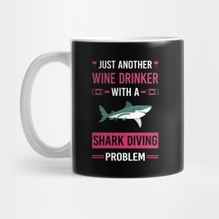 Wine Drinker Shark Diving Diver Mug